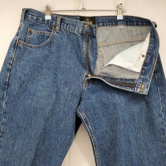 RedHead Jeans Men's Straight Leg 5-Pocket Relaxed Fit Denim Blue 36/30 ach43 - Picture 7 of 12